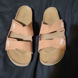 Skechers Lux Foam Velcro Sandals- Dusty Pink